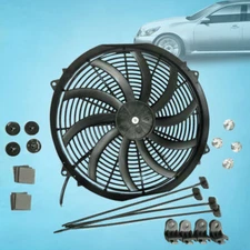 16" INCH SLIM ELECTRIC RADIATOR FAN PUSHER PULLER 120W HIGH POWER MOTOR 3200 CFM