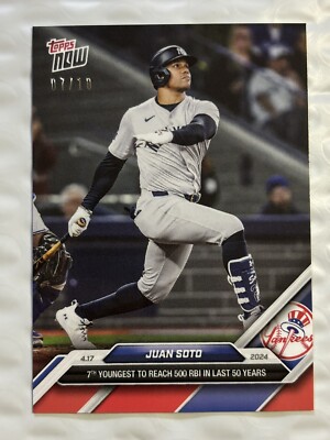 Juan Soto - 2024 MLB TOPPS NOW Card 89 - Red Parallel 07/10 - 500 
