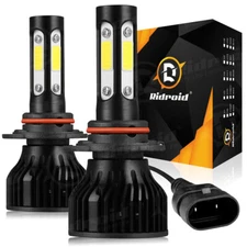4-sides 9012 HIR2 LED Headlight Bulbs Kit High Low Beam Super Bright 6500K White
