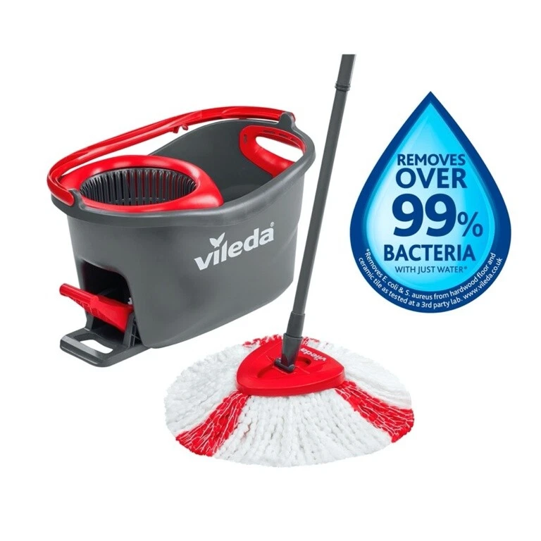 Easy Wring and Clean Turbo Microfibre Mop and Bucket - Grey eBay