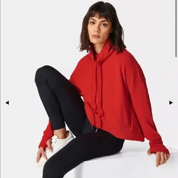 sweaty-betty harmonise luxe fleece pullover sweatshirt