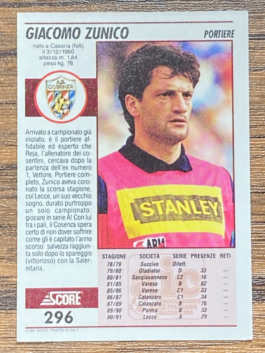 Score 92 Card Calcio Serie A Giacomo Zunico Cosenza | eBay