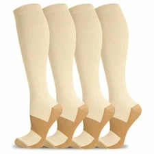 3x Copper Compression Socks High Support Neuropathy Stockings Soothe Women Men