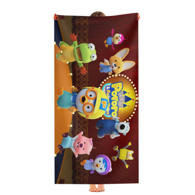 Pororo the Little Penguin Strandtuch Schnell Trocknend Mikrofaser 75cmx150cm
