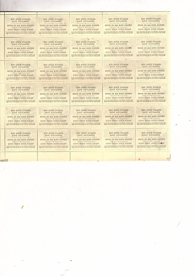 US duck RW44 stamp sheet bob 1977 MNH Federal Duck Stamp Ross' Geese (mb31 - Image 2 of 2