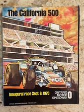 Vintage Inaugral Cali 500 race program/iconic Ontario motor speedway/1970 race