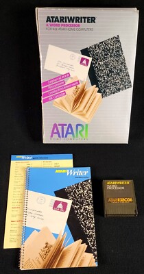 Atariwriter - A Word Processor for Atari 400/800, 1982 Complete In Box Untested