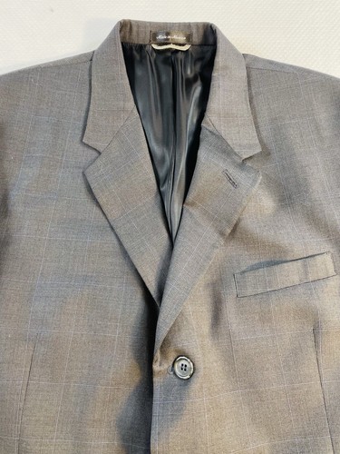 Stafford Executive Hartmarx Wool Blazer 42R Fully Lined Single-Breasted Blue - Picture 2 of 12