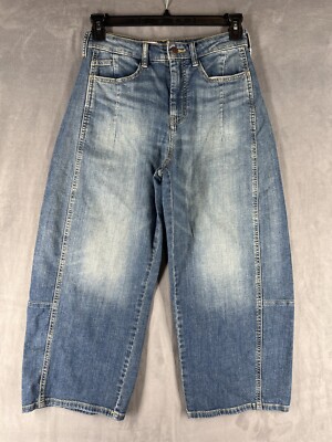 Anthropologie The Kenna Mid-Rise Heritage Barrel Jeans by Pilcro Size 26