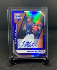 JORDAN MCCANTS 2021 Panini Elite Extra Aspirations Blue Die Cut Auto RC /77