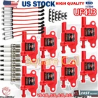 High Performance UF413 Ignition Coil+Spark Plug+Wire For Chevy GMC 5.3L 6.2L V8