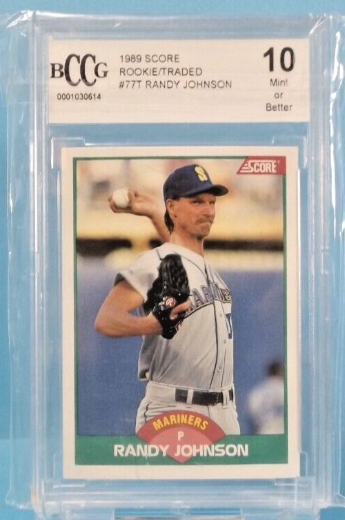 Randy JOHNSON Rookie Traded - 1989 Score #77T BCCG 10 - Seattle
