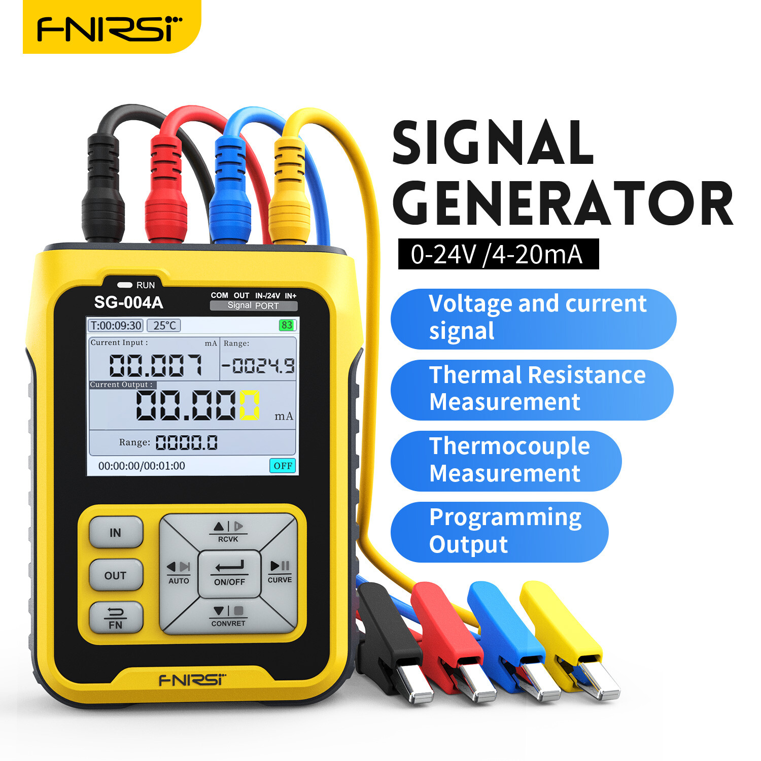 FNIRSI 4-20mA Signal Generator Thermocouple Measure Calibration Current Voltage