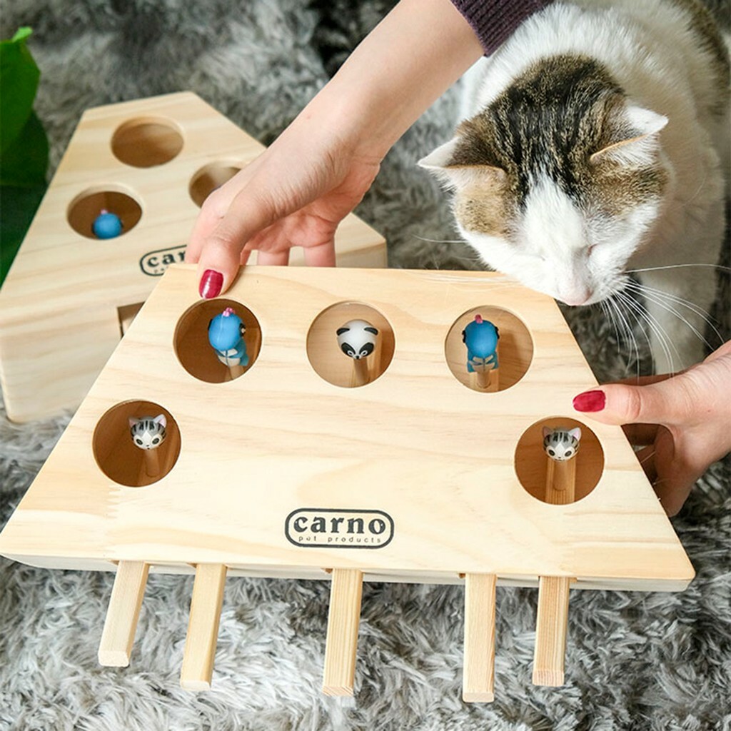 carno wooden cat toy