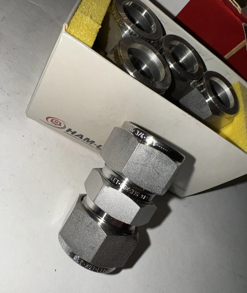 Ham-Let 762L Ss 3/4 3/4" Compression 316 Ss Straight Union 5pcs - Image 4 of 4