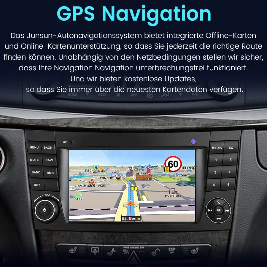 Android14 7"Autoradio Für Benz CLS E-Class W211 W219 Carplay GPS Nav DAB+ SWC BT - Bild 4 von 4