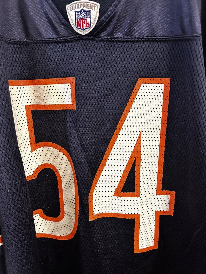 Camiseta de colección Brian Urlacher Chicago Bears #54 Reebok - Calcomanía - Gran forma 2XL Foto 4 de 4