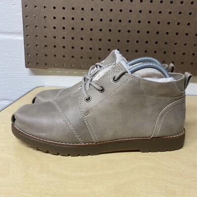 Skechers Bobs Chill Lugs Snuggle Life Lined Booties Taupe Brown Size 8.5 Shoes