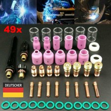 49tlg WIG Zubehör Kit Verschleißteil Set Schweißbrenner Gaslinse für WP17/18/26