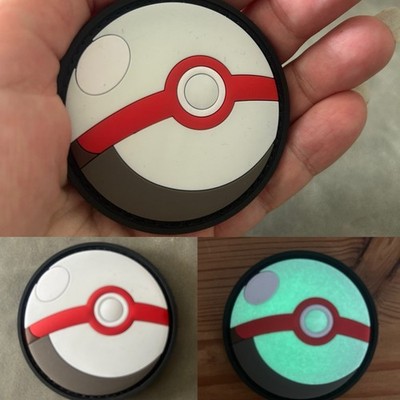 3D - Klettie Premierball Nachtleuchtend z.B Ergobag Pokemon Pokeball Patchies
