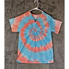 Artisan Hand Dyed Scrubs  Beyond Spiral Tie-Dye Scrub Top Medium No Tag