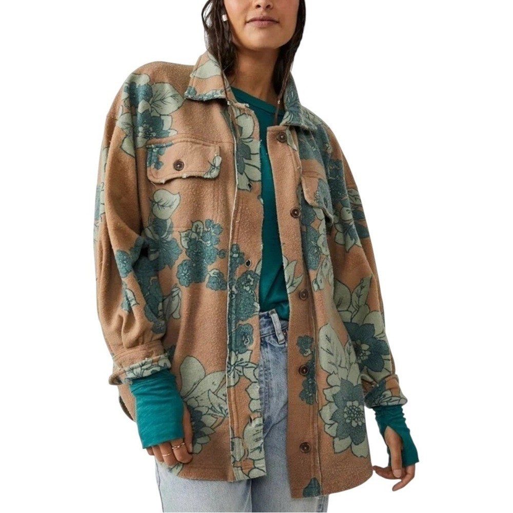 Free People Ruby Printed Jacket Shacket Oversized… - image 3