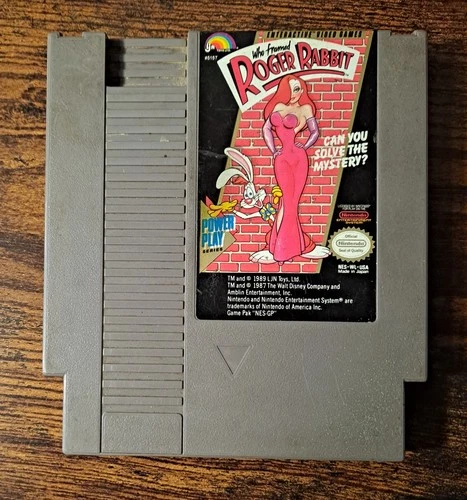 Who Framed Roger Rabbit (NES, 1989) LOOSE CARTRIDGE ONLY CLEANED, TESTED WORKING