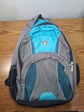 SwissGear Gray Blue Backpack Laptop School Tr...