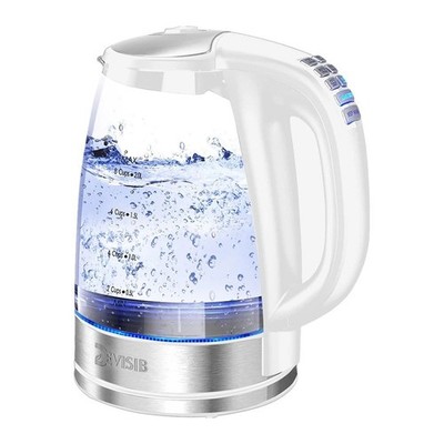 2L Electric Glass Kettle   2200W, Temp Control, Keep Warm, Auto Off