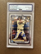 2024 Bowman Draft Blake Burke 1st Bowman Auto PSA Authentic Milwaukee Brewers