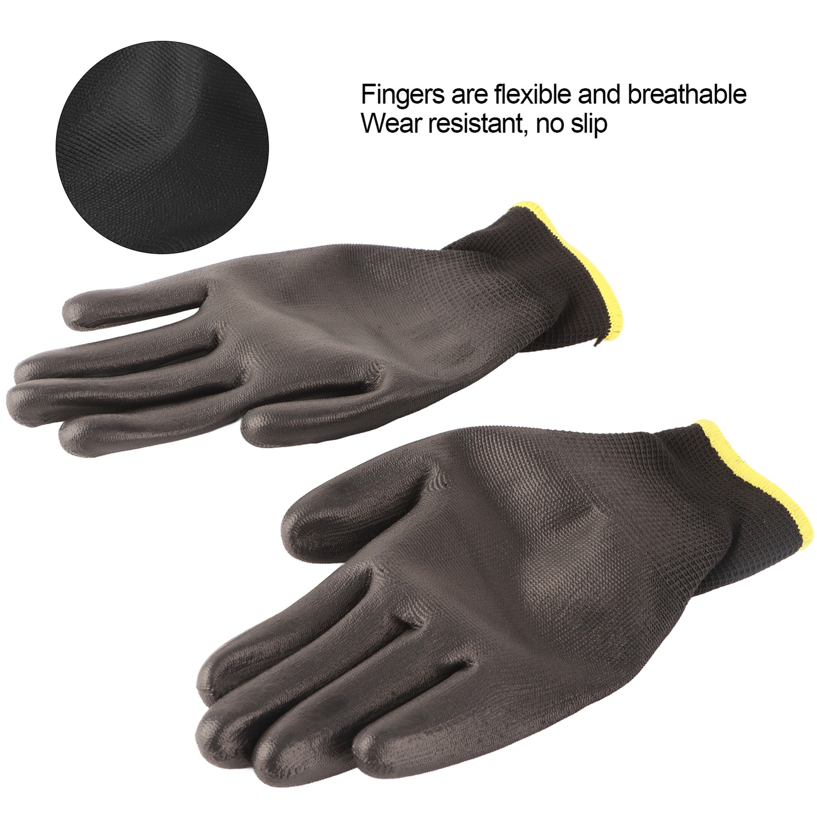 Safety Work  Pack PU Coated 13 Gauge Breathable Strong Stretch☜