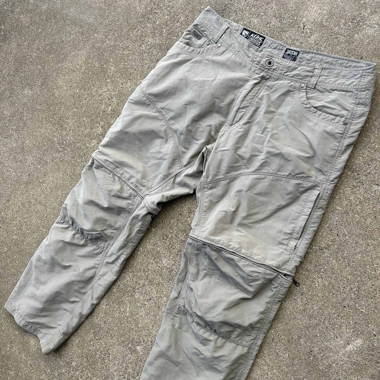 Kuhl Liberator Convertible zip-off legs outdoor Hiking Pants Size 36x30 Beige