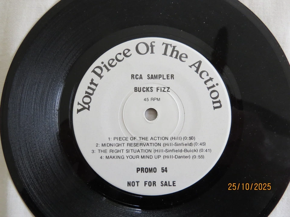 Bucks Fizz - Your Piece Of The Action - 1981 RCA Sampler 1 sided sample PC45 - Image 2 of 4