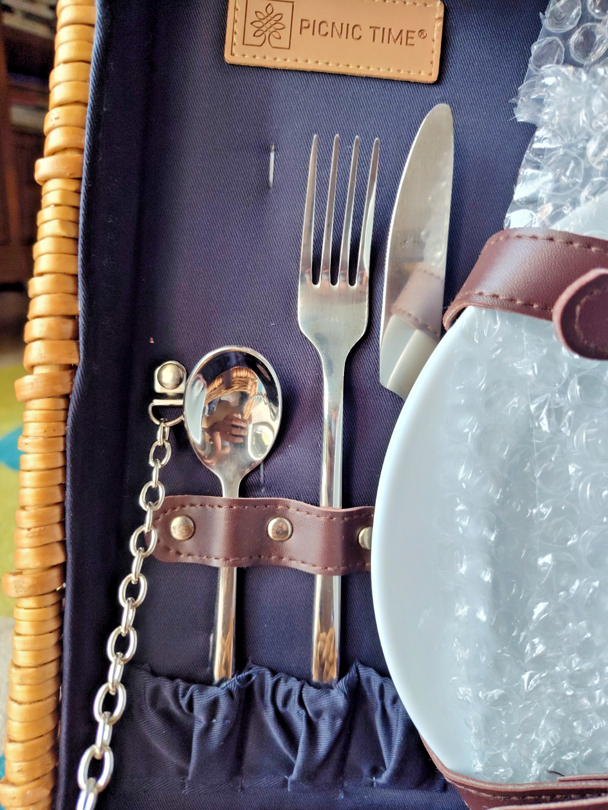 Picnic Time U.S. Naval Academy Champion Wicker Picnic Basket One-Of-A-Kind Gift