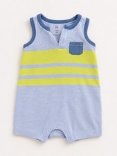 Gap Striped Cotton Knit Sleeveless Pocket Sna...