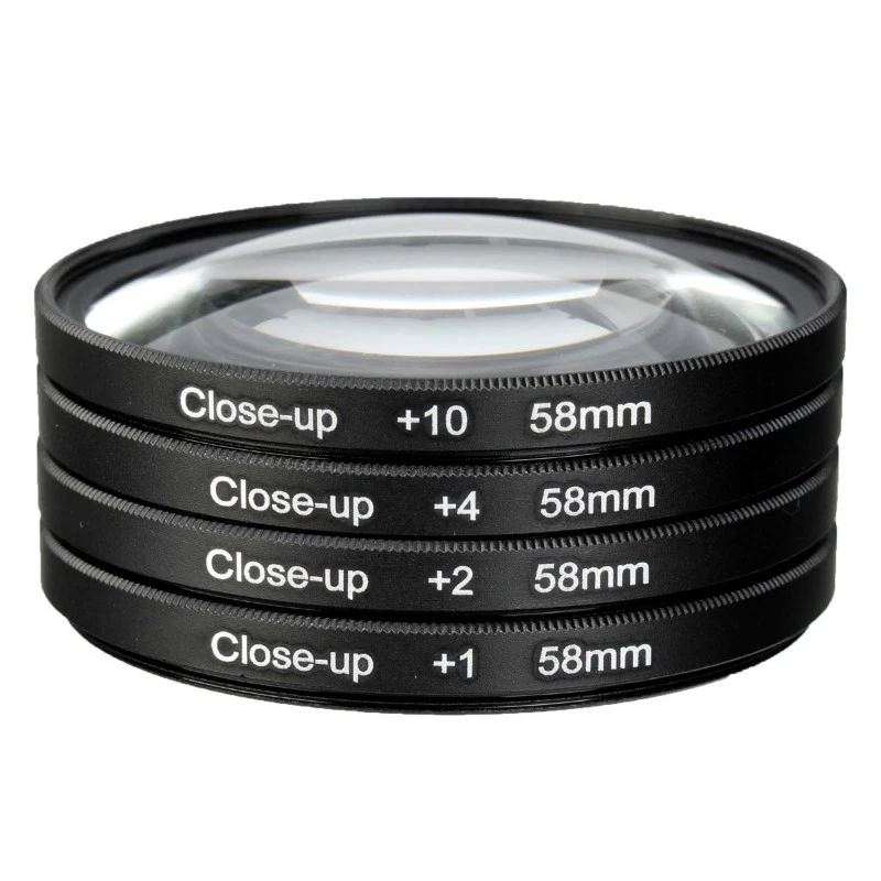 49/52/55/58/62/67/72/77mm +1+2+4+10 Close Up Macro Lens Aluminum Filter Kit - Image 3 of 4