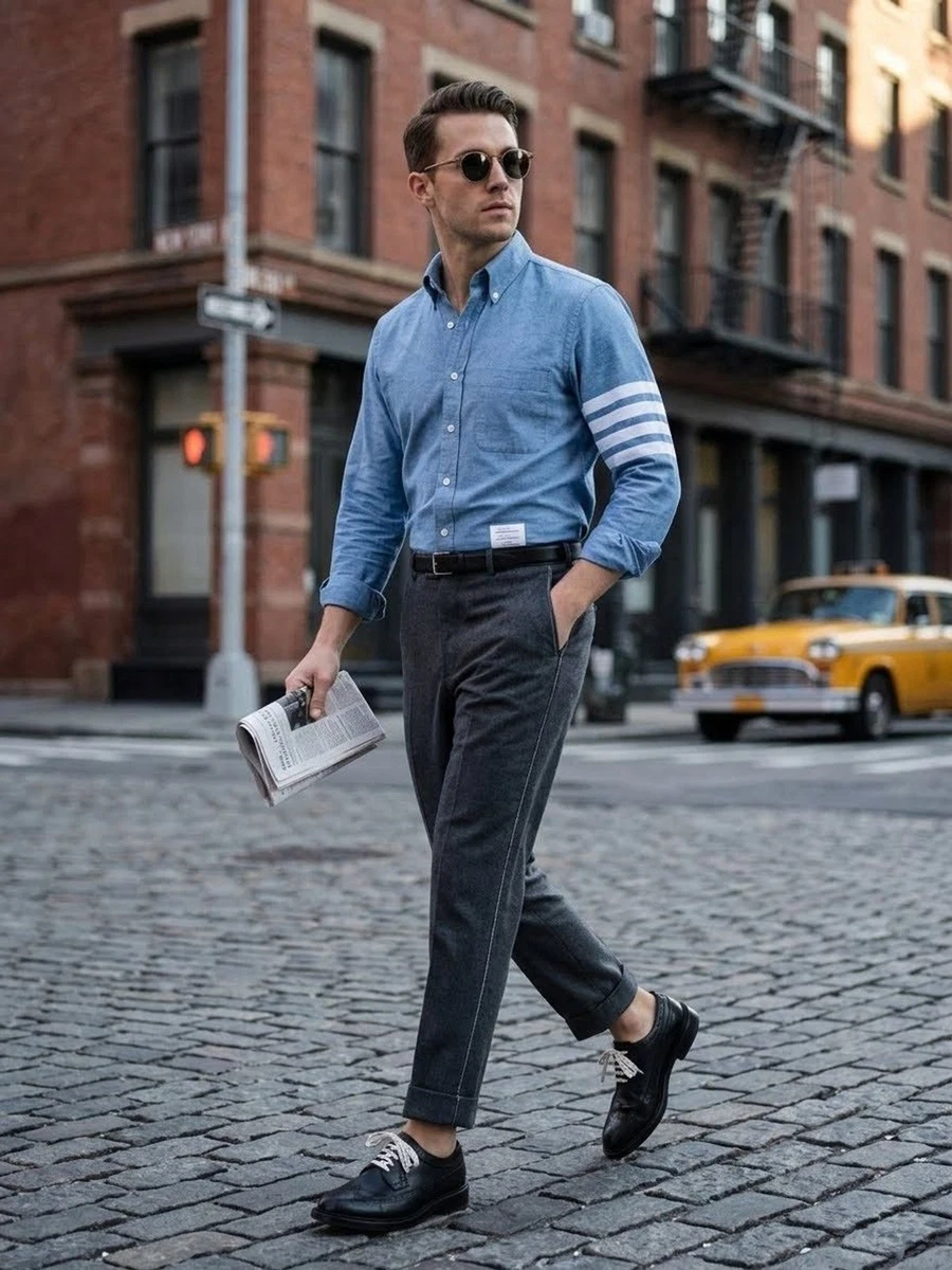 蓝色标准码Thom Browne 衬衫男士| eBay