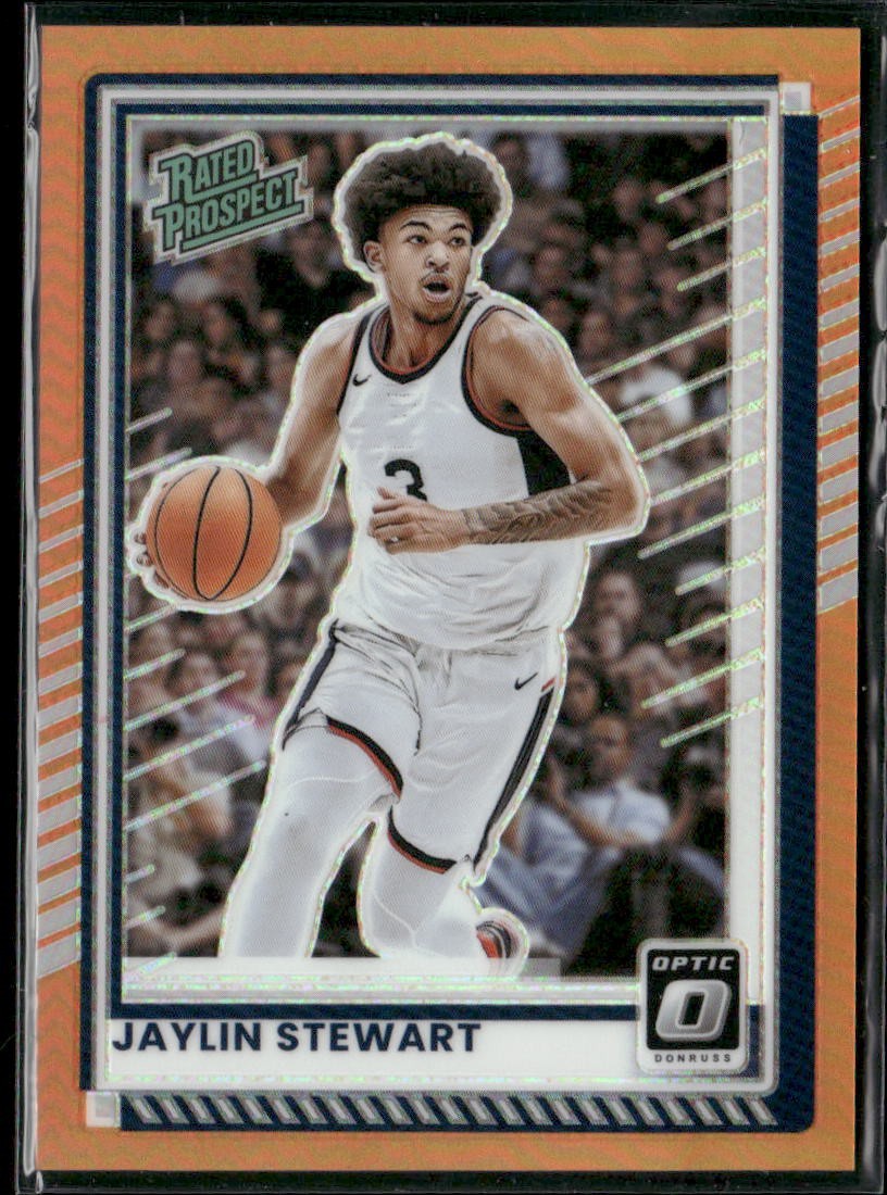 2025-26 Donruss #59 Jaylin Stewart Optic Orange #/175 ROOKIE
