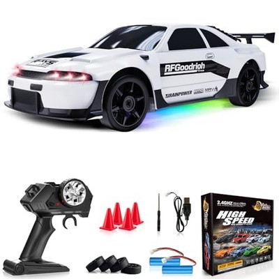 Remote Control Car RC Drift Car 2.4GHz 1:24 4WD 15KM/H High Speed Racing White