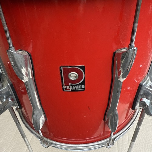 Free P&P. 14”. 14x13” Premier Floor Tom Drum w Legs. Red Finish - Picture 3 of 20
