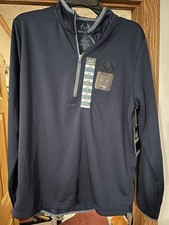Real Tree Dayspring Quarter Zip Fleece Pullover Blue Gray Size Medium