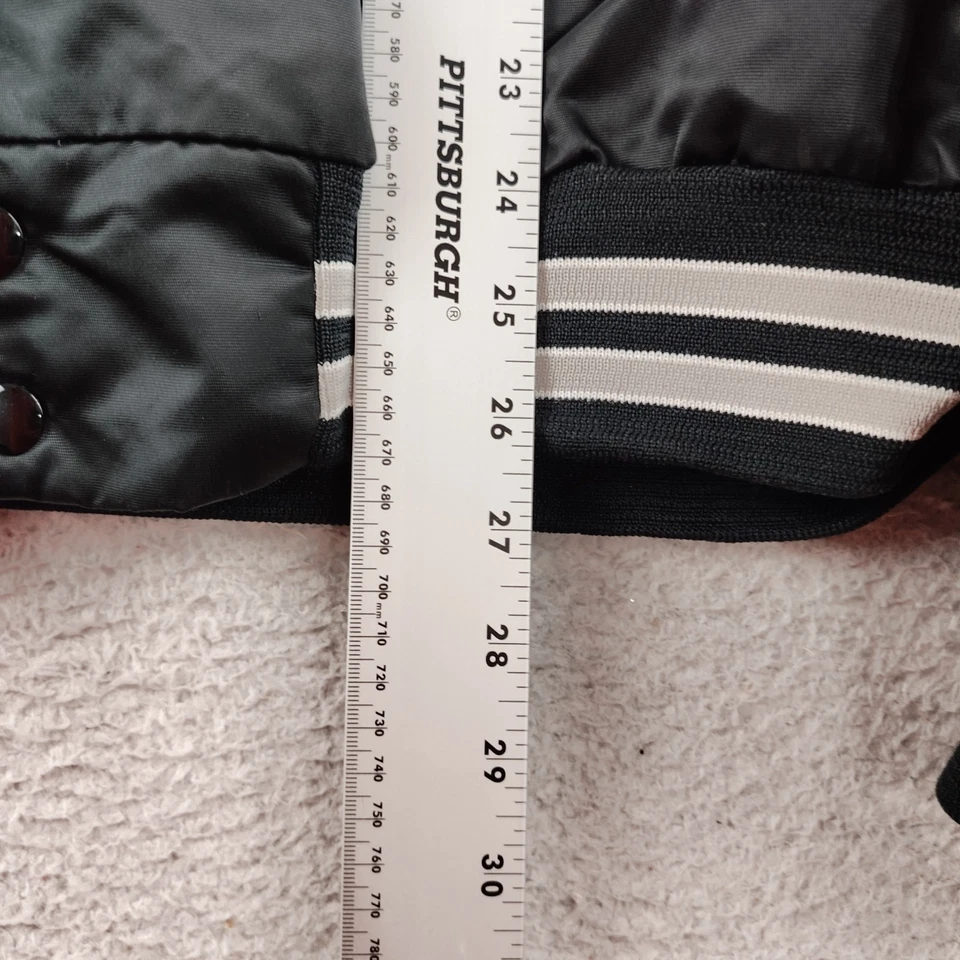 Vintage 80s Chalk Line Chicago White Sox Black Satin Bomber Jacket Men's XL - Image 4 of 4