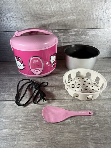 Hello Kitty Rice Cooker Pink Sanrio 2012 Cute Kitschy Kitchen Appliance (READ)