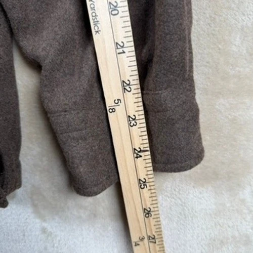 Banana Republic Mens L Relaxed Wool Blend Shirt Jacket Dark Oak Brown Shacket image 8