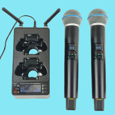 2 Beta58 Rechargeable Wireless Microphone System UHF Stage Party Live Karaoke