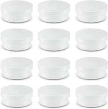 20Pack Round Clear Frosted Plastic Bead Storage Containers Box Case with Scre...