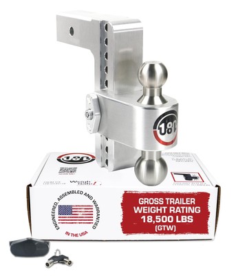 WEIGH SAFE LTB8-2.5 Adjustable Trailer Hitch Ball Mount - 8'' Adjustable Drop