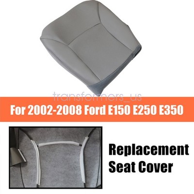 2002-2008 Fits Ford E150 E250 E350 Van Driver Bottom Perforated Seat Cover Gray