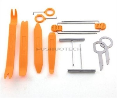 Kit Set Door Trim 12 Car Plastic Panel Removal Install Tools Audio Pry Kit yh *g