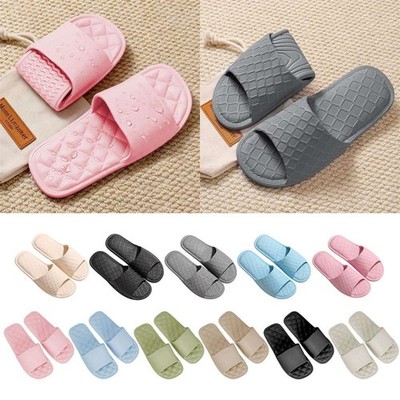 Womens Men Non-Slip Slides House Slippers Bathroom Shoes Hotel Travel Portable